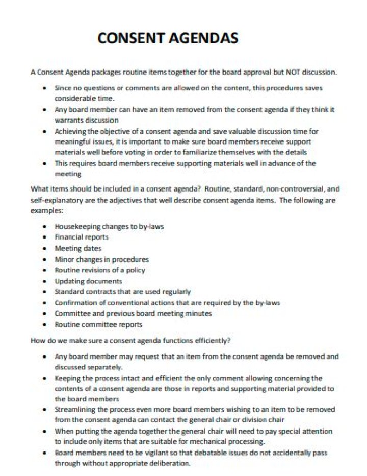 Can a board member raise a question about the consent agenda?