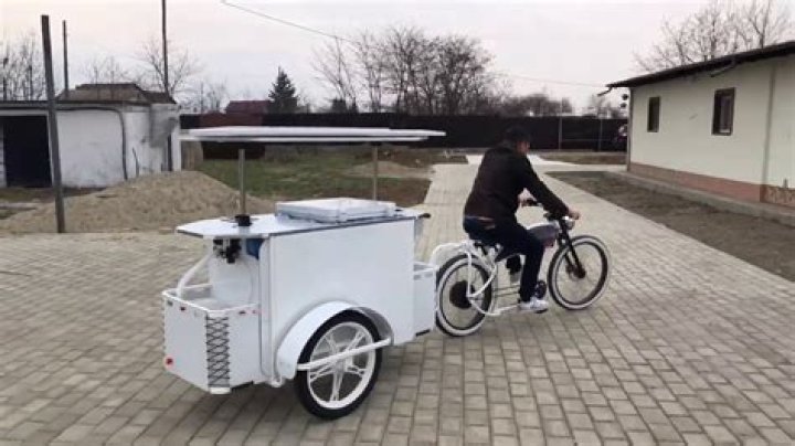 Can a ice cream cart be towed on an ebike?