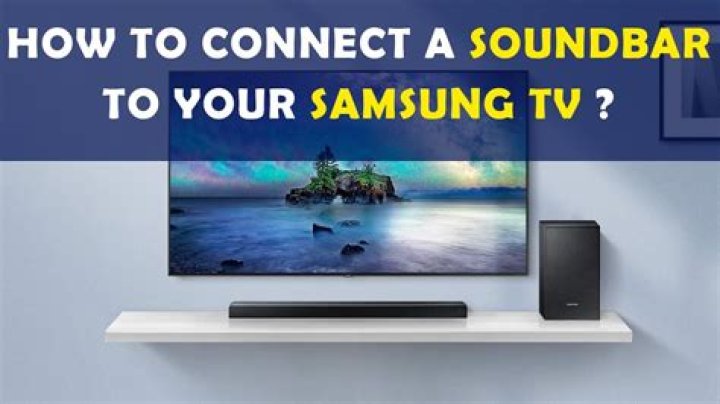 Can a sound bar be connected to a Samsung TV?