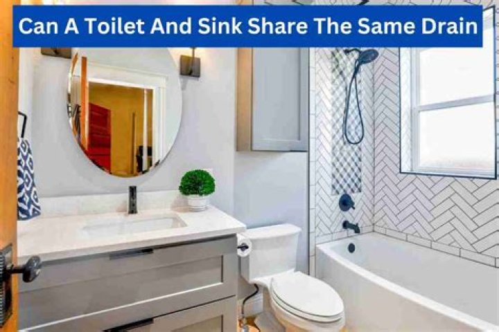 Can a toilet and sink share the same drain?