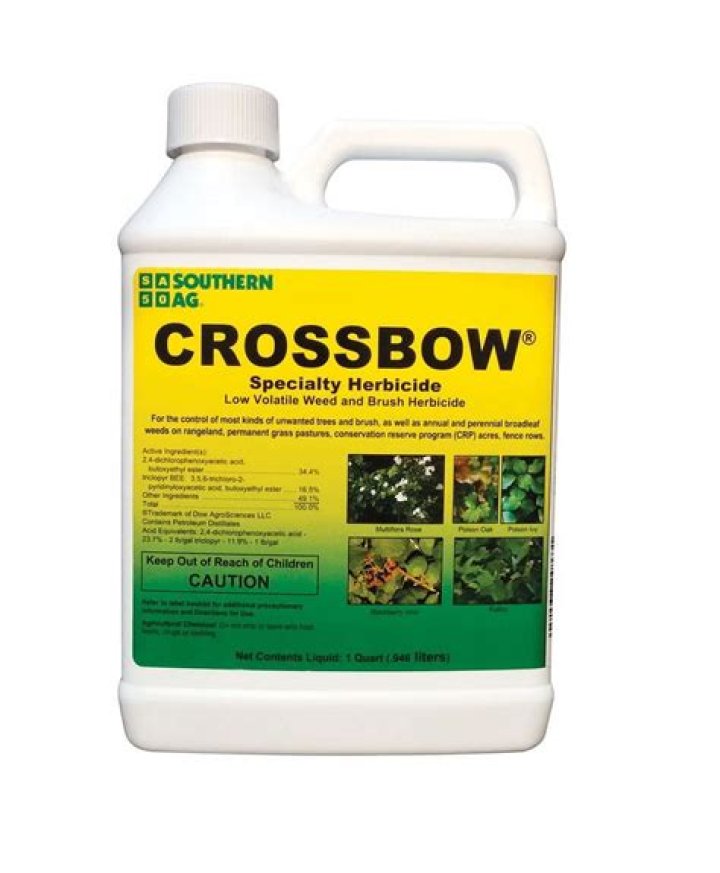 Can crossbow herbicide be used on lawns?