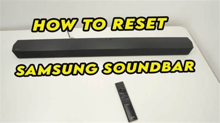 Can I reset my Samsung soundbar?