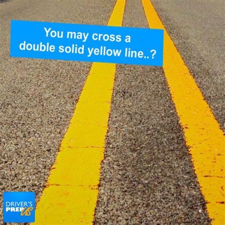 Can you cross a double yellow line in the UK?