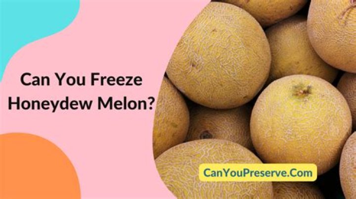 Can you freeze fresh honeydew melon?
