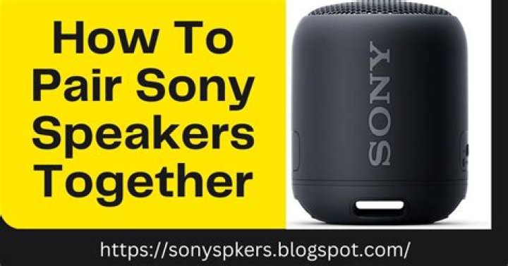 Can you pair any Sony speakers together?