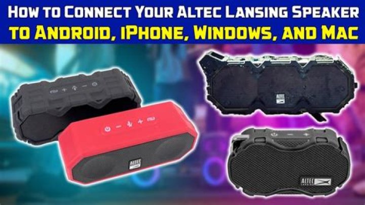 Can you pair two Altec Lansing speakers?