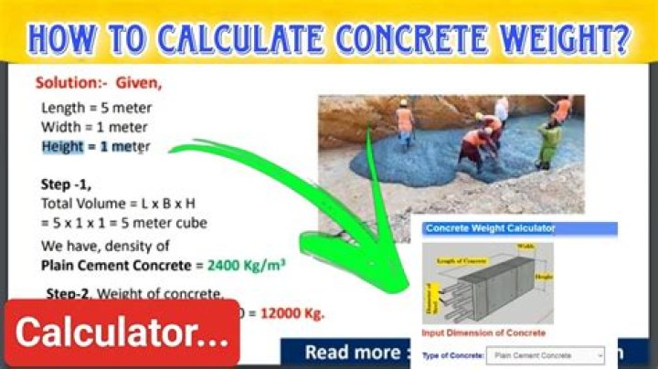 Does concrete weigh more wet or dry?