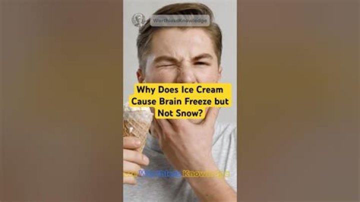 Does ice cream cause brain freeze?