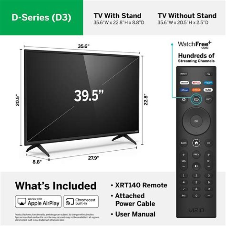 Does VIZIO D series have built in WiFi?
