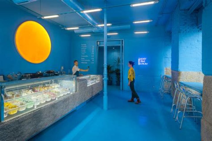 How big is a typical ice cream shop?