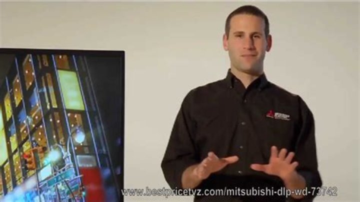 How big is the Mitsubishi 3D DLP TV?