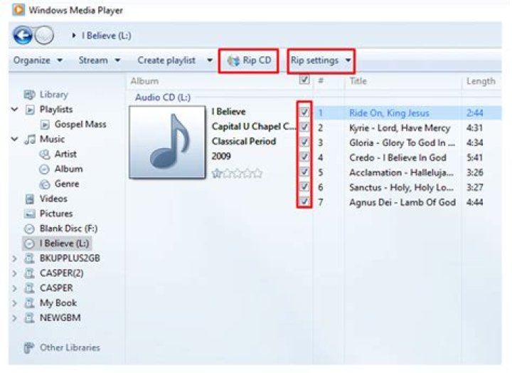 How do I change CD tracks to MP3 format?