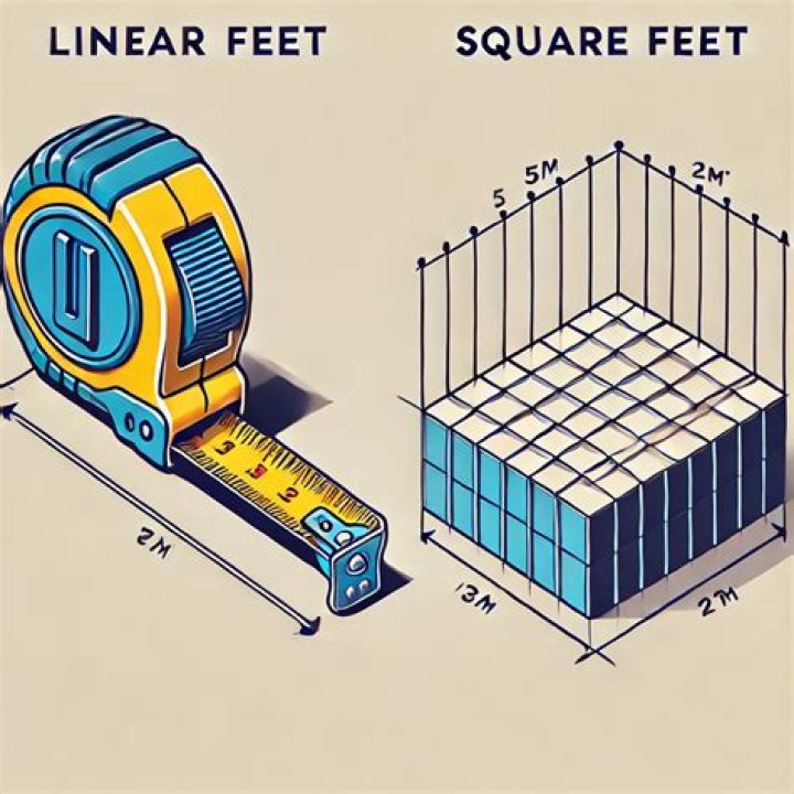 How do I change linear feet to square feet?