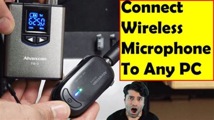 How do I connect a wireless microphone to my computer?