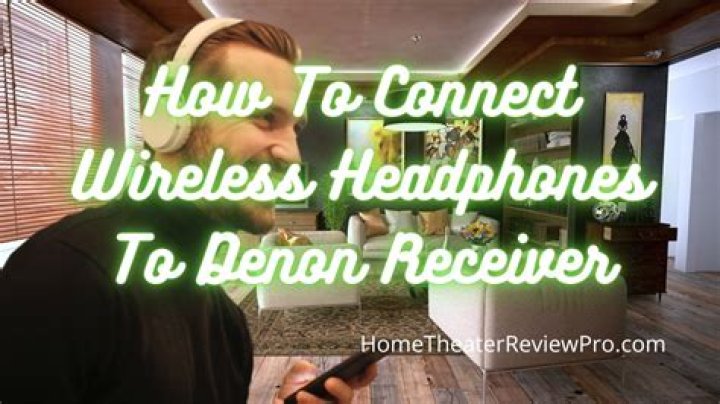 How do I connect my headphones to my Denon receiver?
