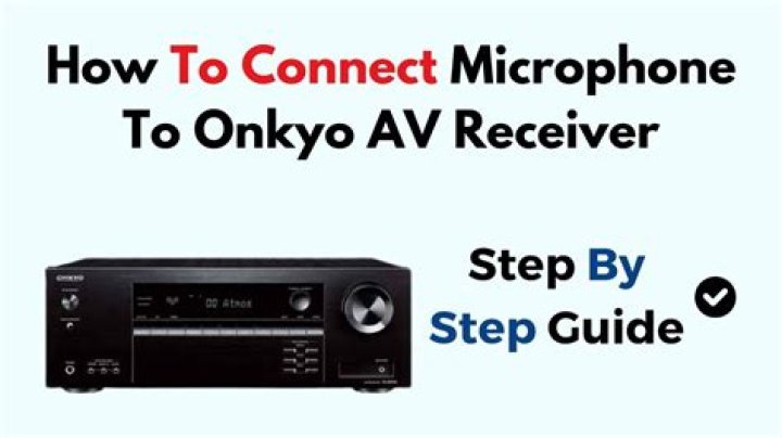How do I connect my microphone to my Onkyo AV receiver?