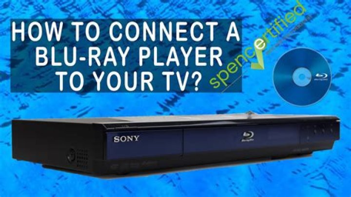 How do I connect my Sony Blu Ray player to my Sony Bravia TV?