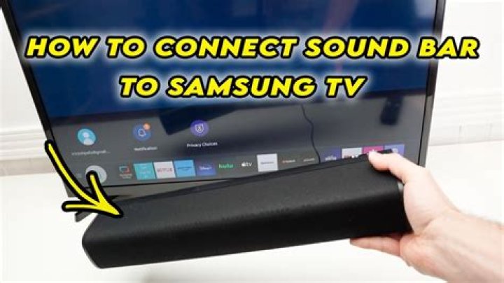 How do I connect my sound bar to my Samsung TV?