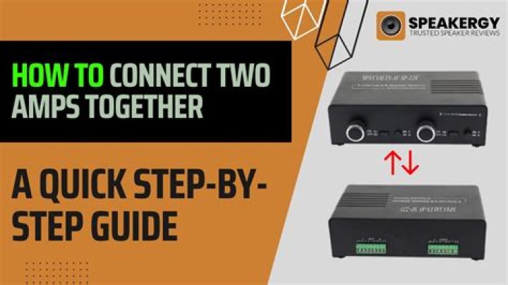 How do I connect two power amps together?