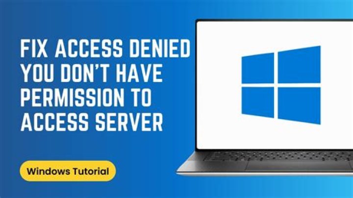 How do I fix access denied on this server?