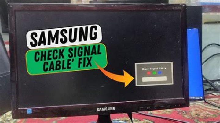 How do I fix the check signal cable on my monitor?