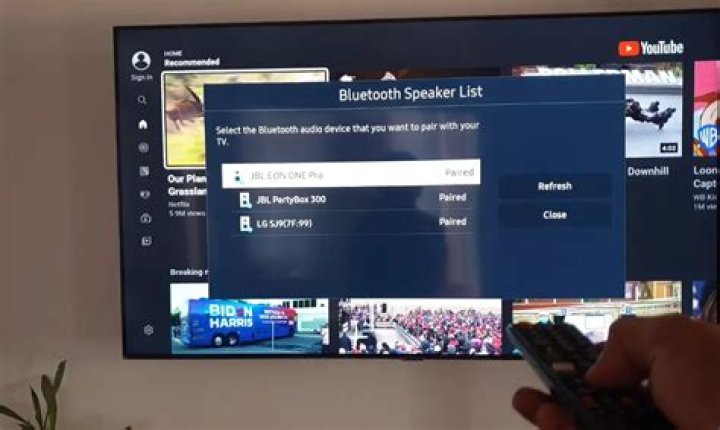 How do I get my TV to play through my Bluetooth speaker?
