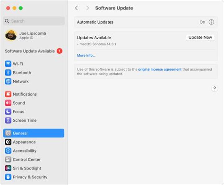 How do I open software update?