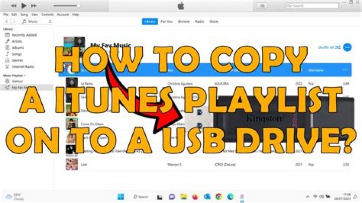 How do I play music from iTunes on a USB?