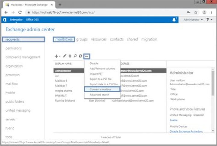 How do I reconnect my mailbox to another user?