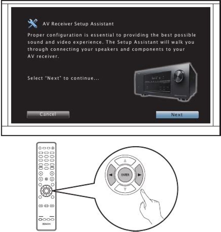 How do I reset my Denon receiver AVR e400?