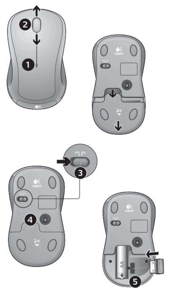 How do I reset my Logitech m310 mouse?
