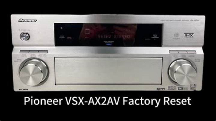 How do I reset my Pioneer VSX 923?