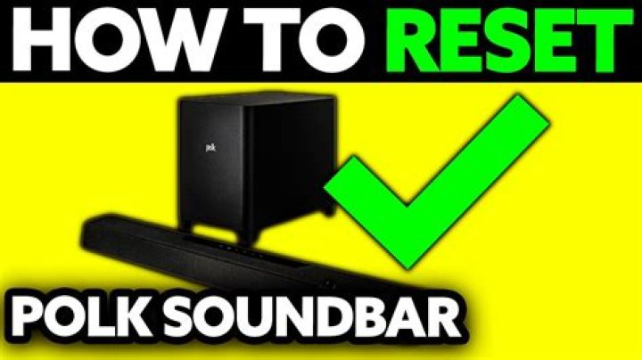 How do I reset my Polk SB1 Soundbar?