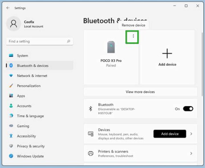 How do I restore an unpaired Bluetooth device?