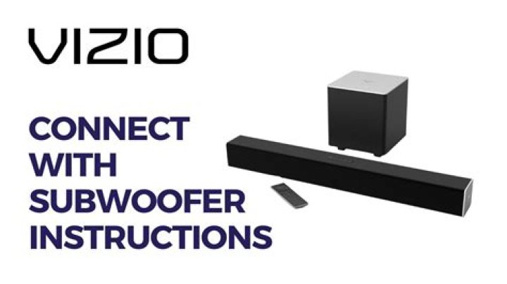 How do I sync my Vizio soundbar subwoofer?