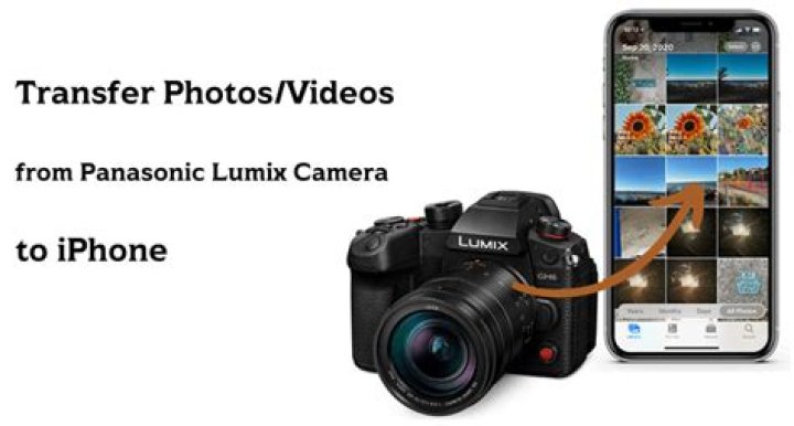 How do I transfer pictures from my Panasonic Lumix to my iPhone?