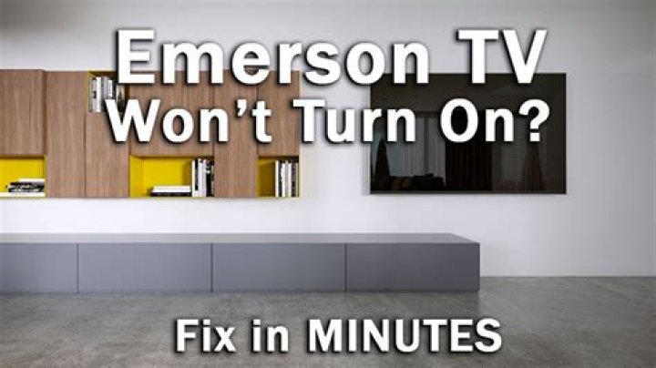 How do I turn on my Emerson TV without the power button?