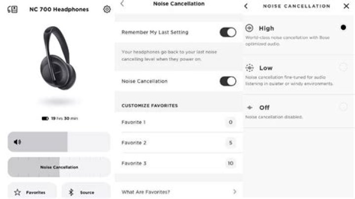 How do I turn on noise cancelling Bose Quiet Comfort?