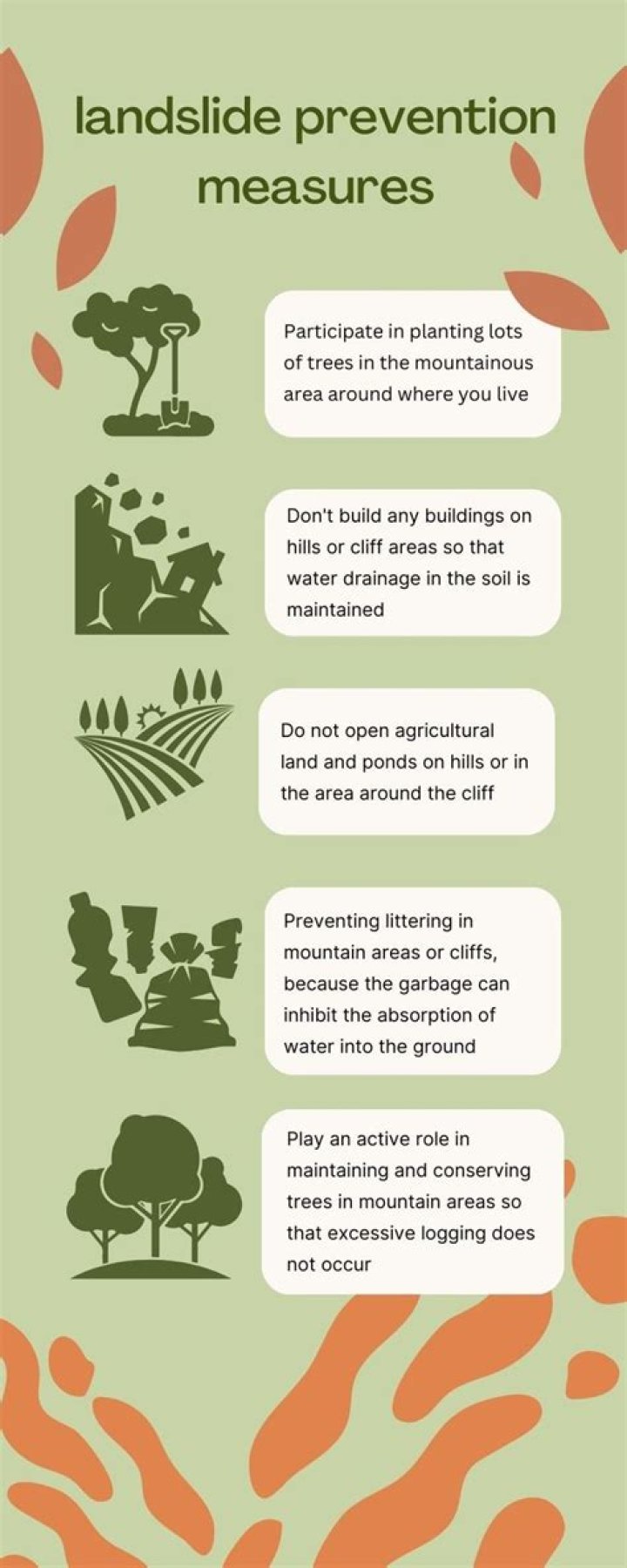 How do plants prevent landslides?