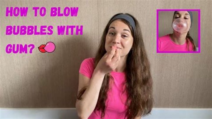 How do you blow bubble gum easily?