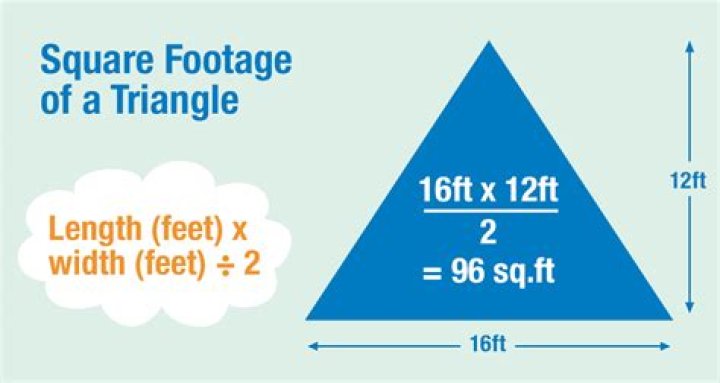 How do you calculate the square feet of a triangle?