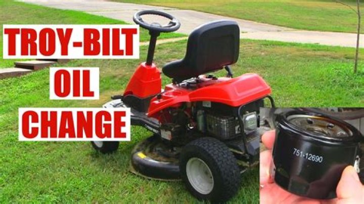 How do you change the oil on a Troy Bilt self propelled lawn mower?