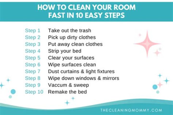 How do you clean a messy room in less than 10 minutes?