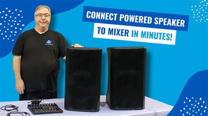 How do you connect powered speakers?