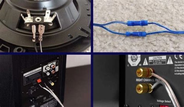 How do you connect speaker wire to a subwoofer?