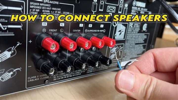 How do you connect speakers together?