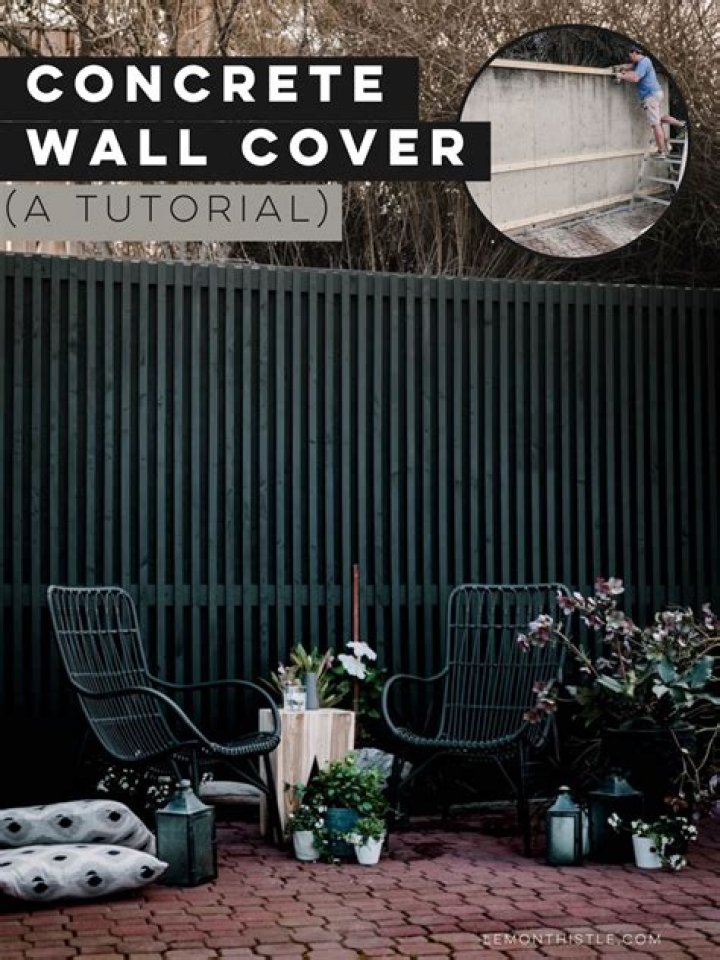 How do you cover an ugly concrete slab?