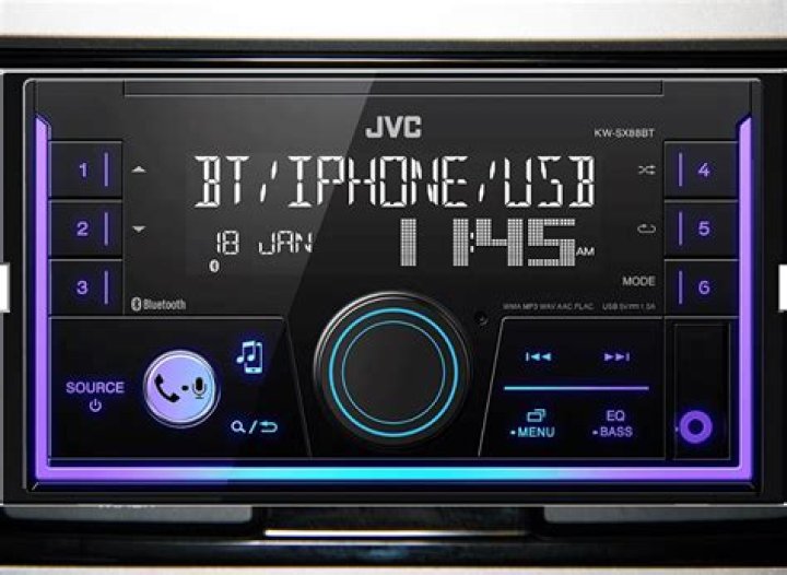 How do you eject a CD from a JVC car stereo?