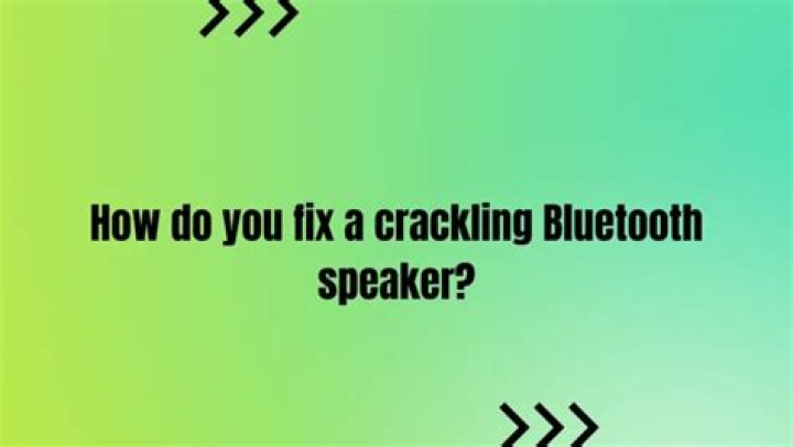 How do you fix a fuzzy speaker?