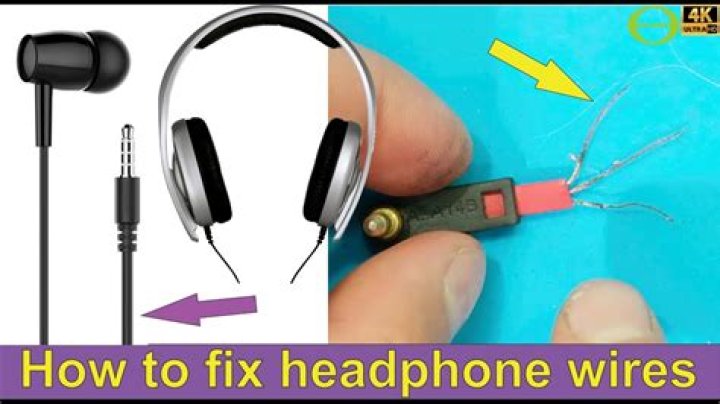 How do you fix an exposed wire on headphones?